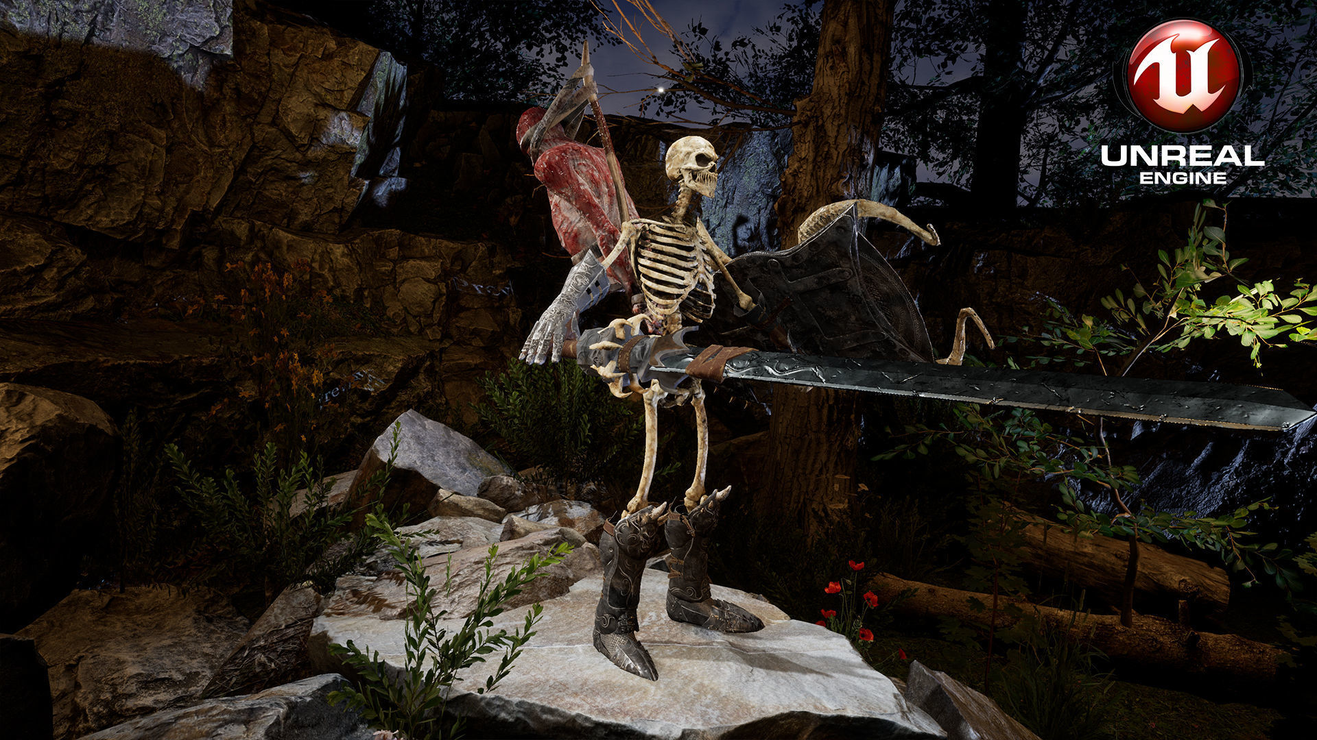 Sekeleton Heavy Warrior  Low-poly 3D model_30