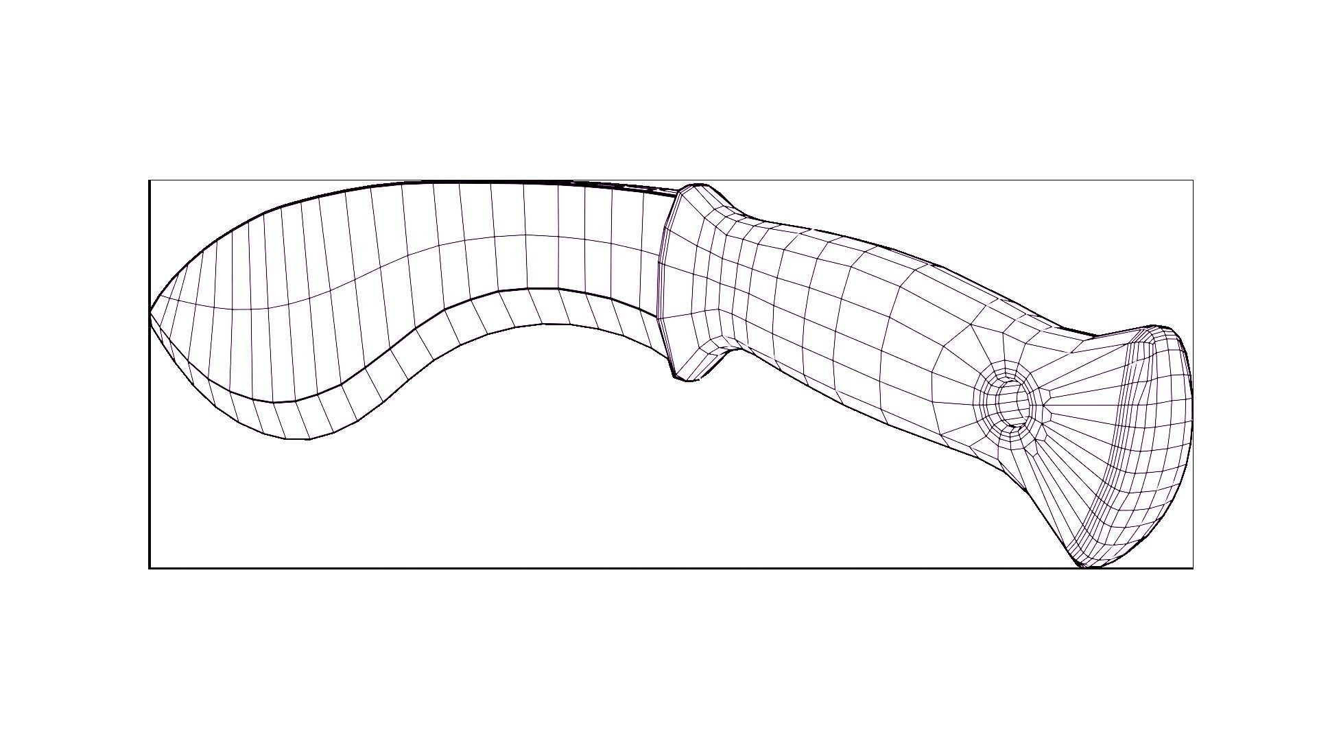 Machete knife Free low-poly 3D model_3