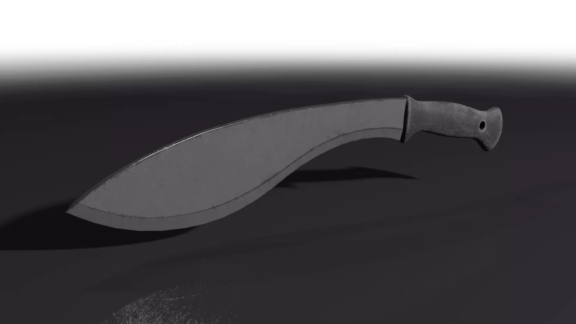 Machete knife Free low-poly 3D model_0