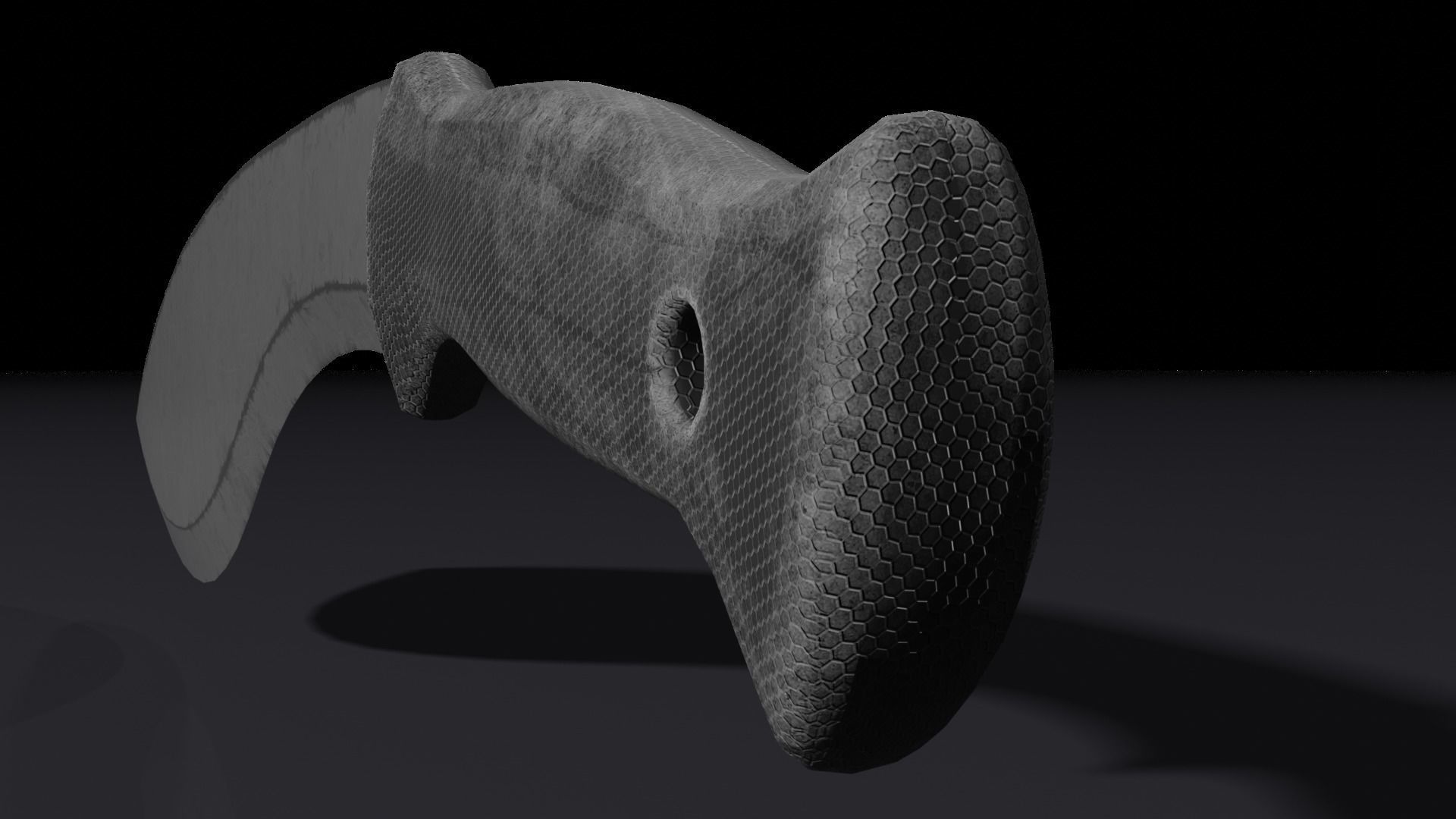 Machete knife Free low-poly 3D model_10