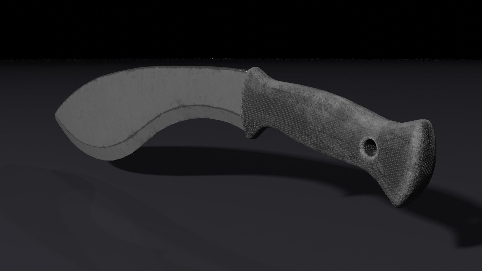 Machete knife Free low-poly 3D model_2