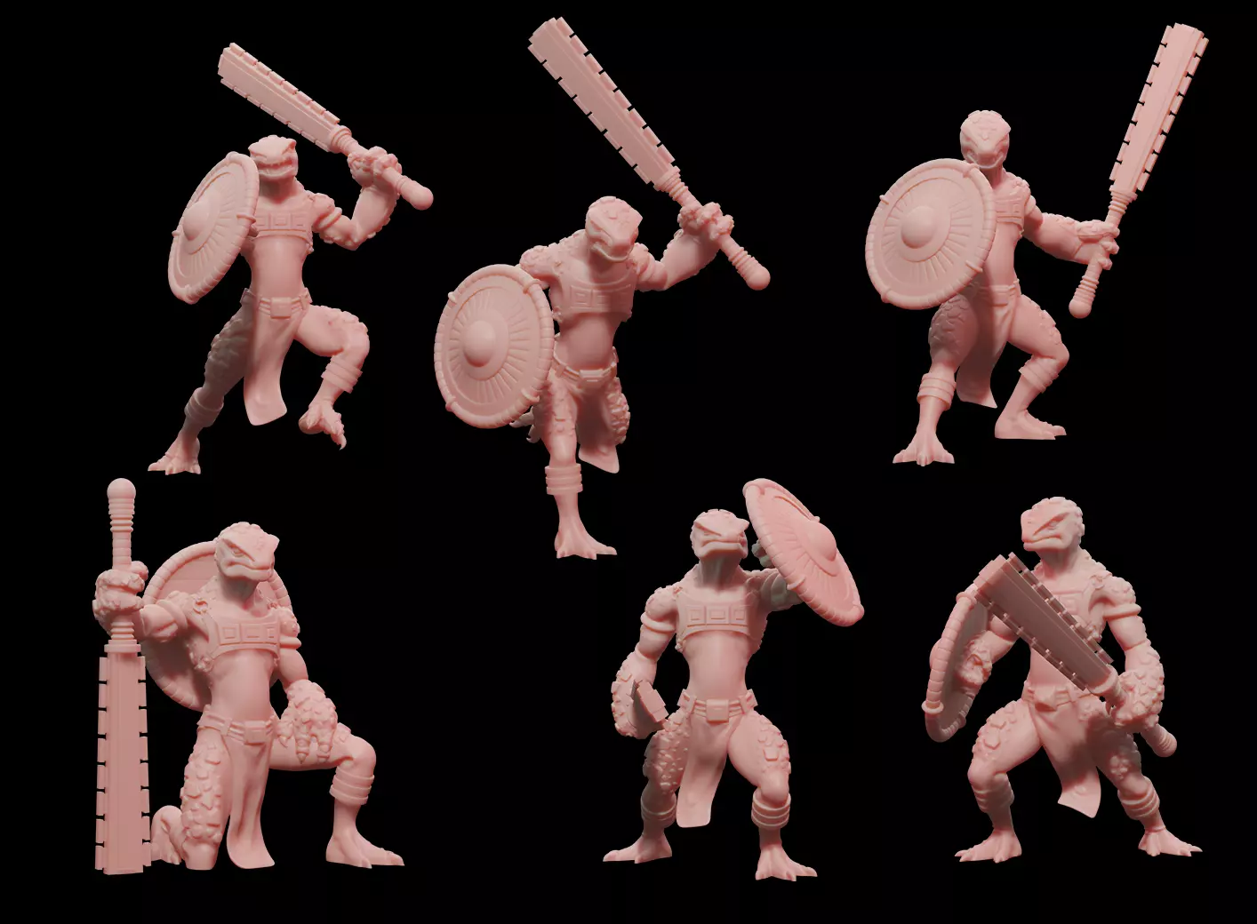 Lizardmen Guardians 3D print model_0