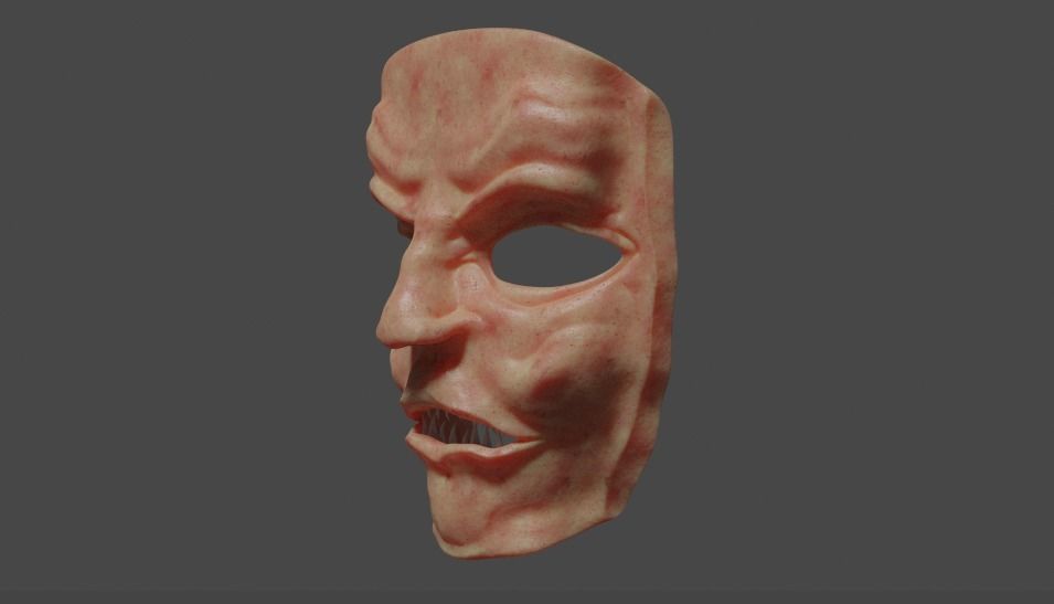 Halloween mask 3D model_2