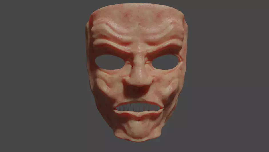 Halloween mask 3D model_0