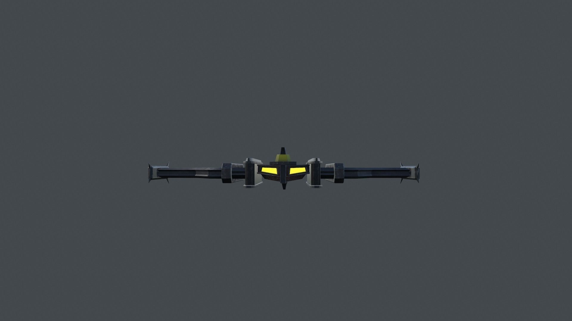 Spaceship Low-poly 3D model_4