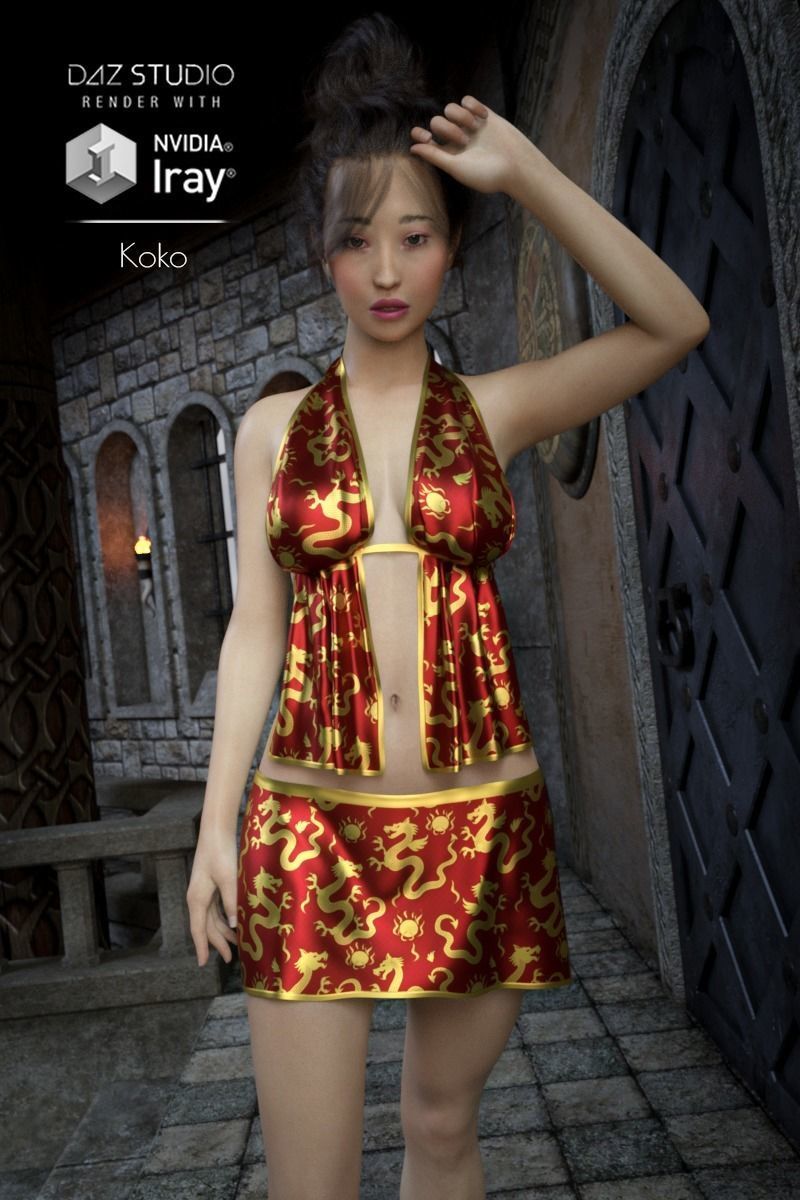Koko - Asian Female 3D model_7