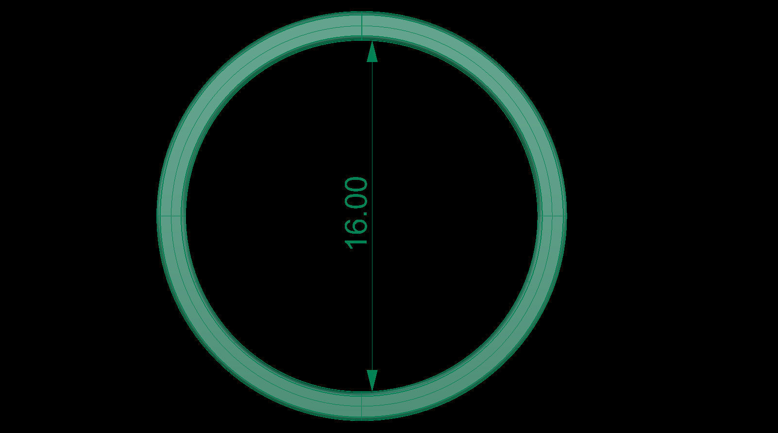 Three-Row Diamond Wedding Band size 16 mm 3D print model_10