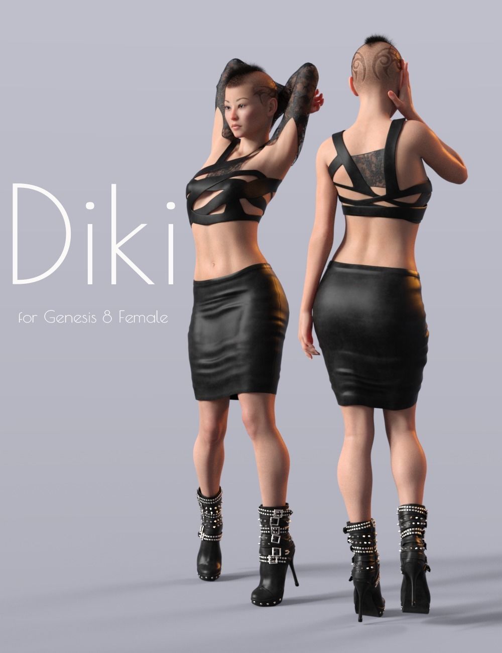 Diki - Beautiful Asian Female 3D model_11