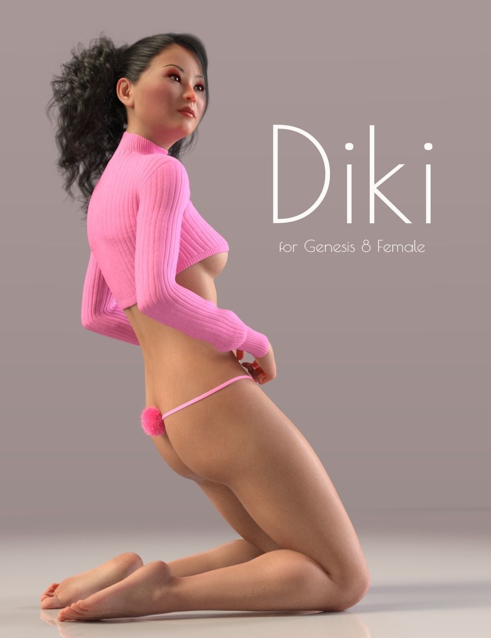 Diki - Beautiful Asian Female 3D model_10
