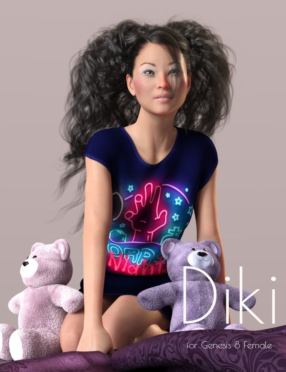 Diki - Beautiful Asian Female 3D model_6