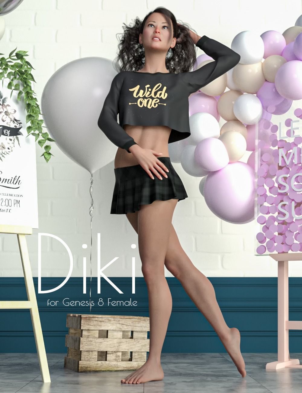 Diki - Beautiful Asian Female 3D model_2