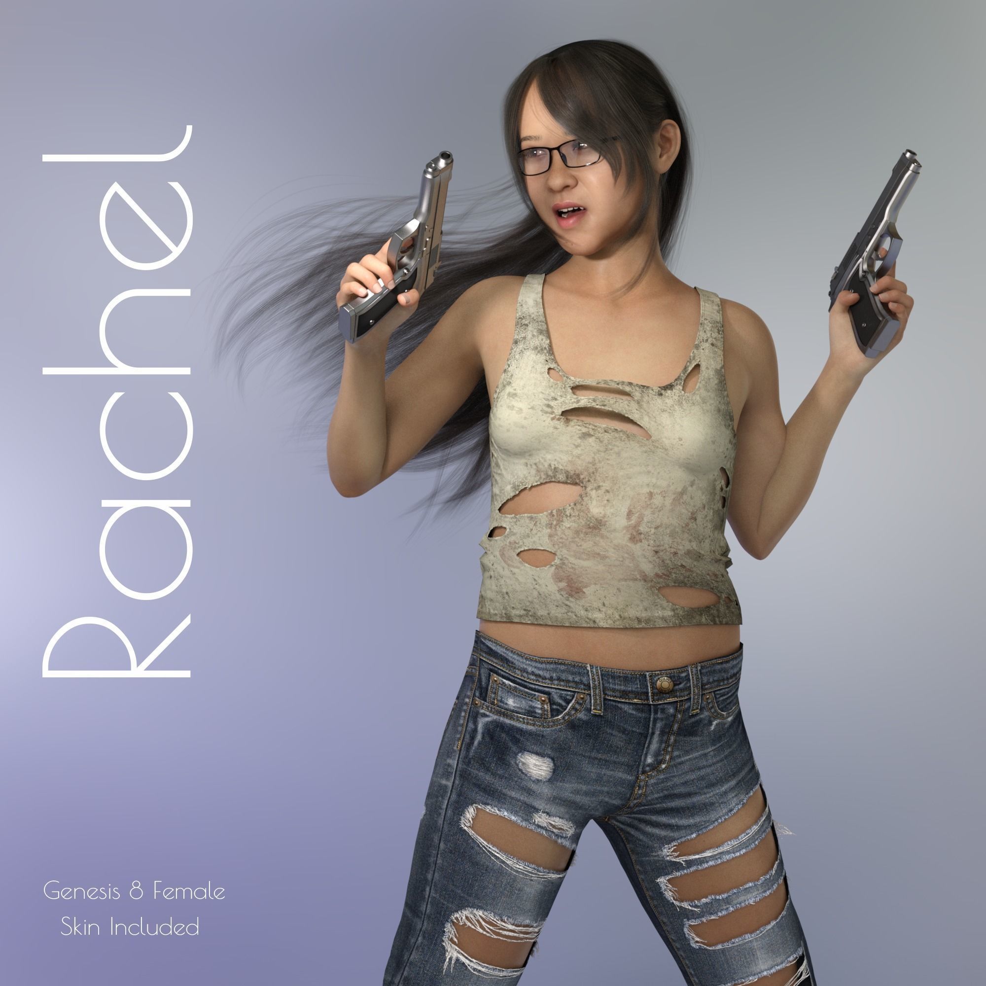 Rachel - Is Beautiful Filipino G8F characters  3D model_6