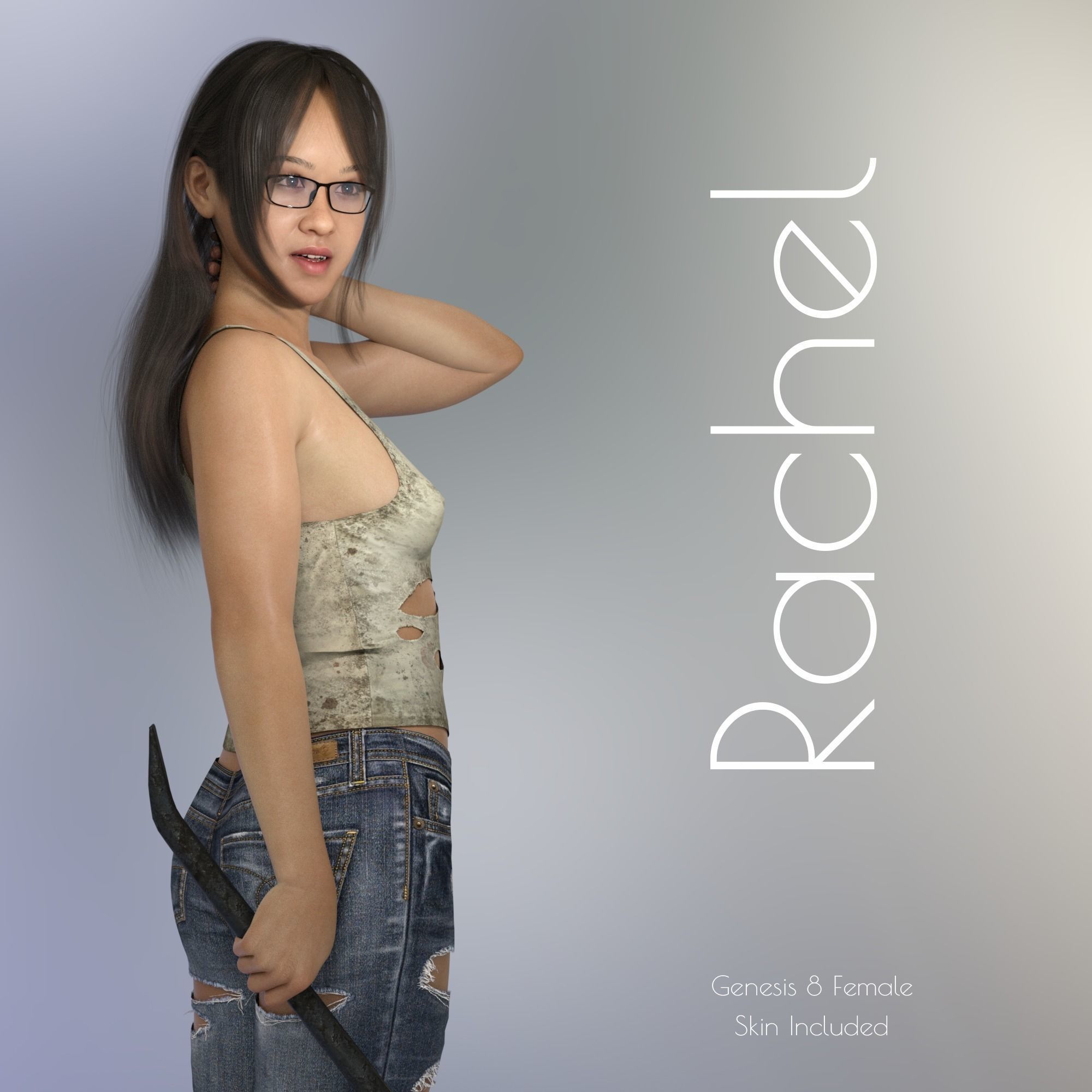 Rachel - Is Beautiful Filipino G8F characters  3D model_4