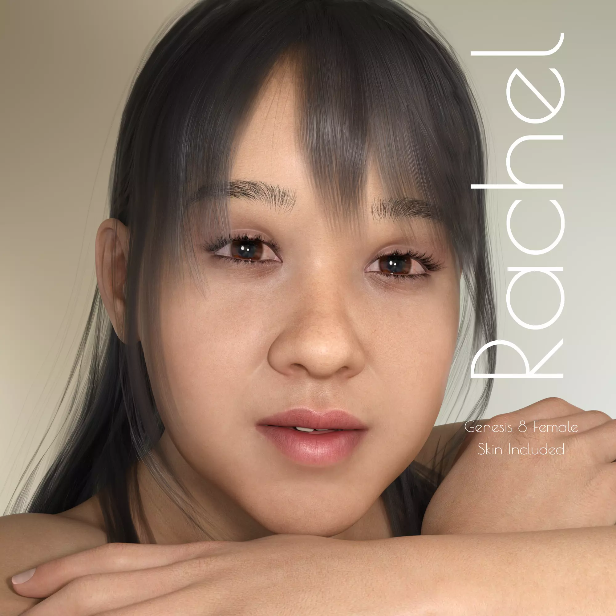 Rachel - Is Beautiful Filipino G8F characters  3D model_0