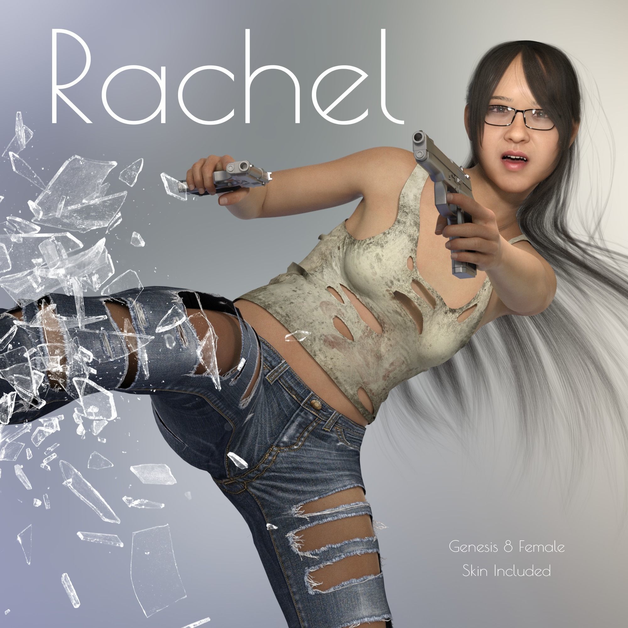 Rachel - Is Beautiful Filipino G8F characters  3D model_5