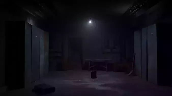 Basement Environment Low-poly 3D model