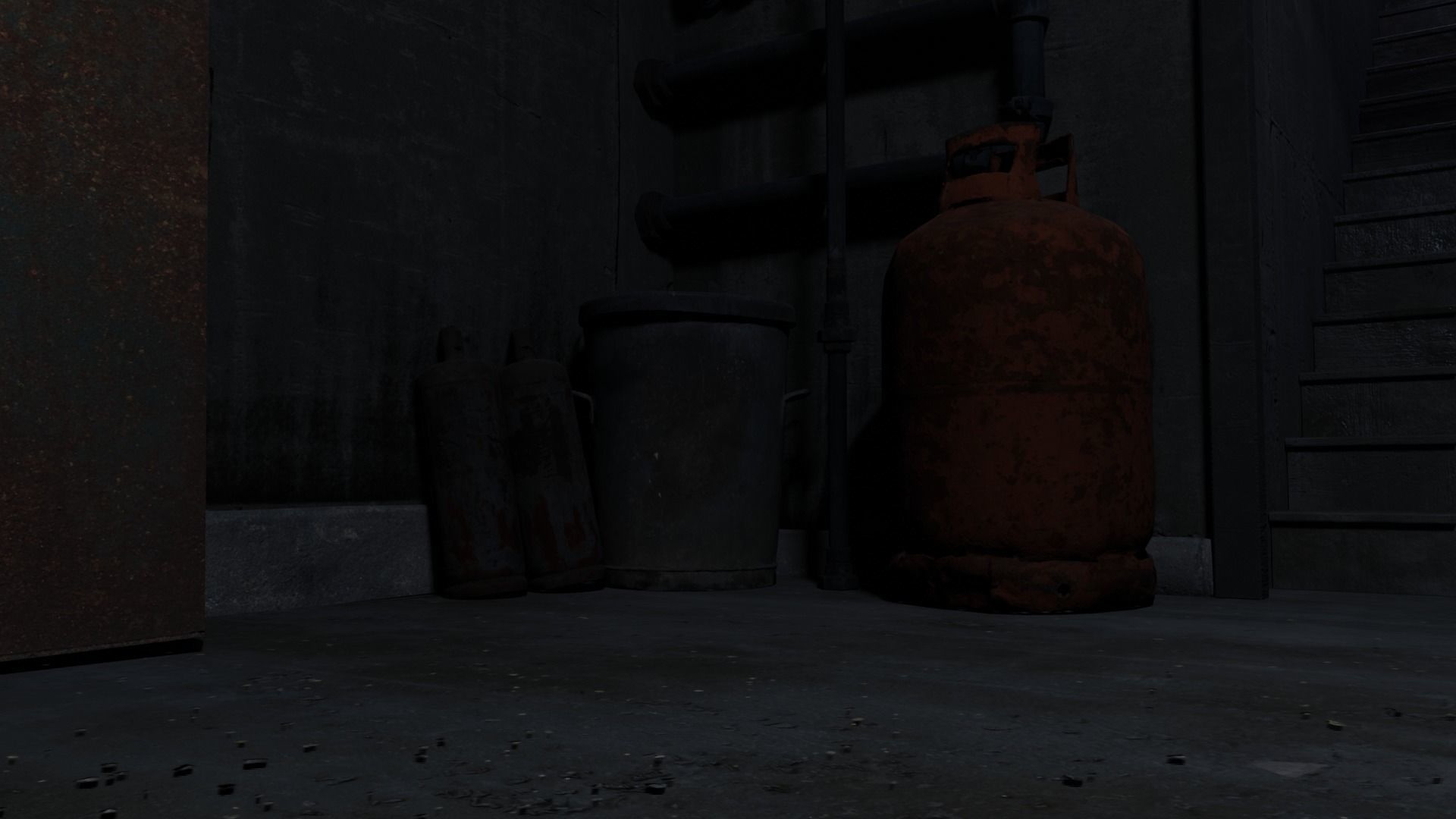 Basement Environment Low-poly 3D model_17