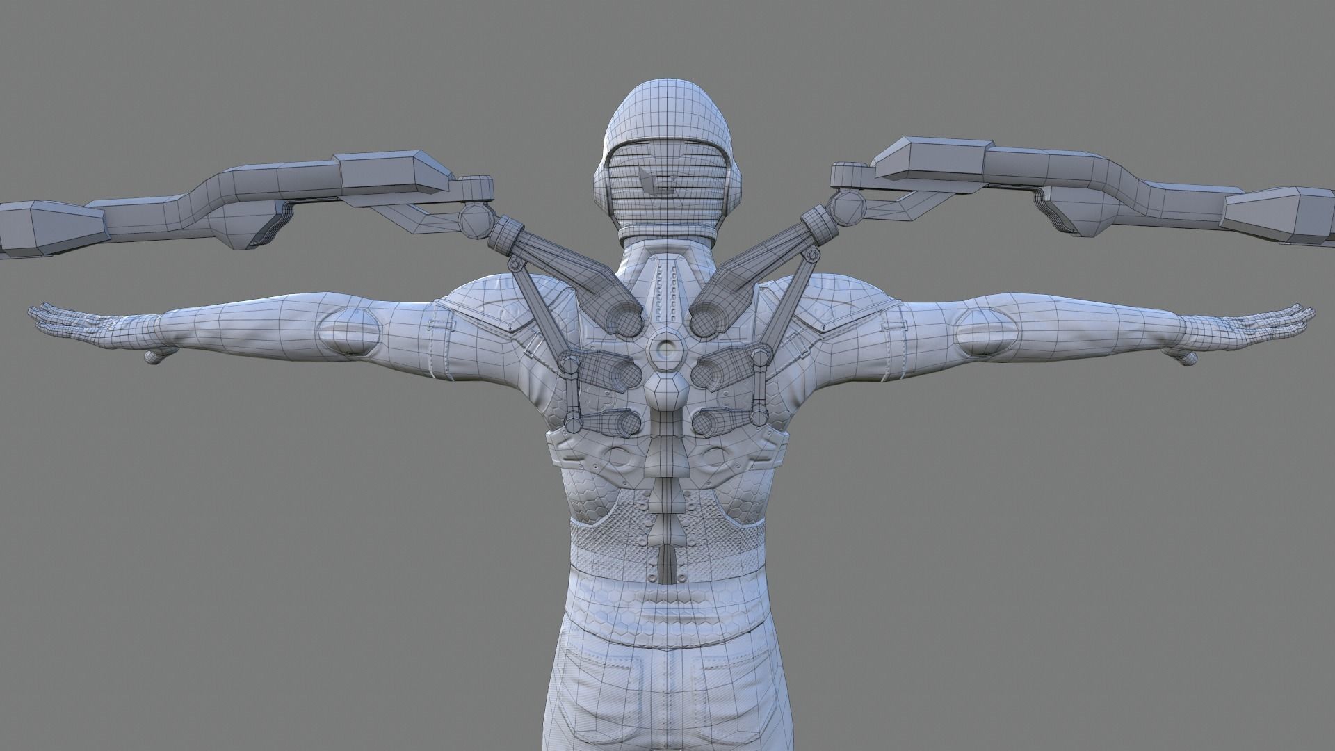 Sci-fi Male Suit Low-poly 3D model_13