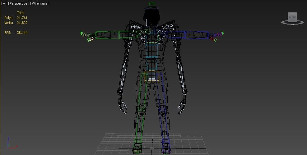Sci-fi Male Suit Low-poly 3D model_20