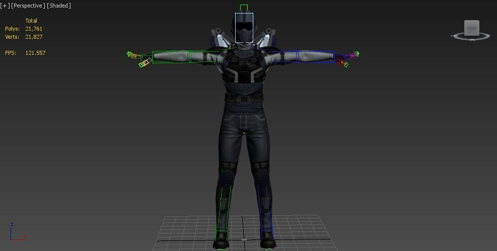 Sci-fi Male Suit Low-poly 3D model_19