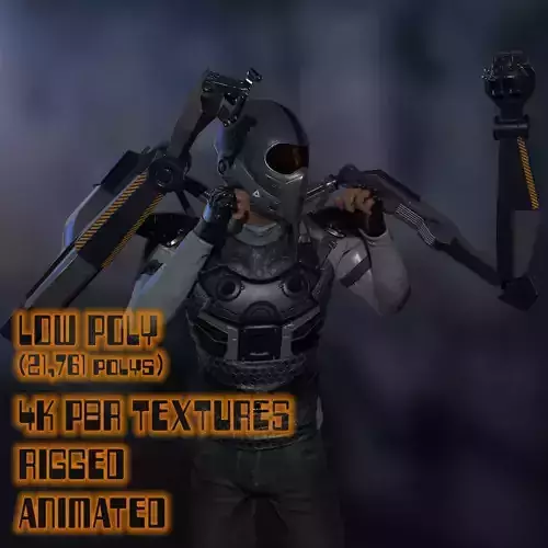 Sci-fi Male Suit Low-poly 3D model