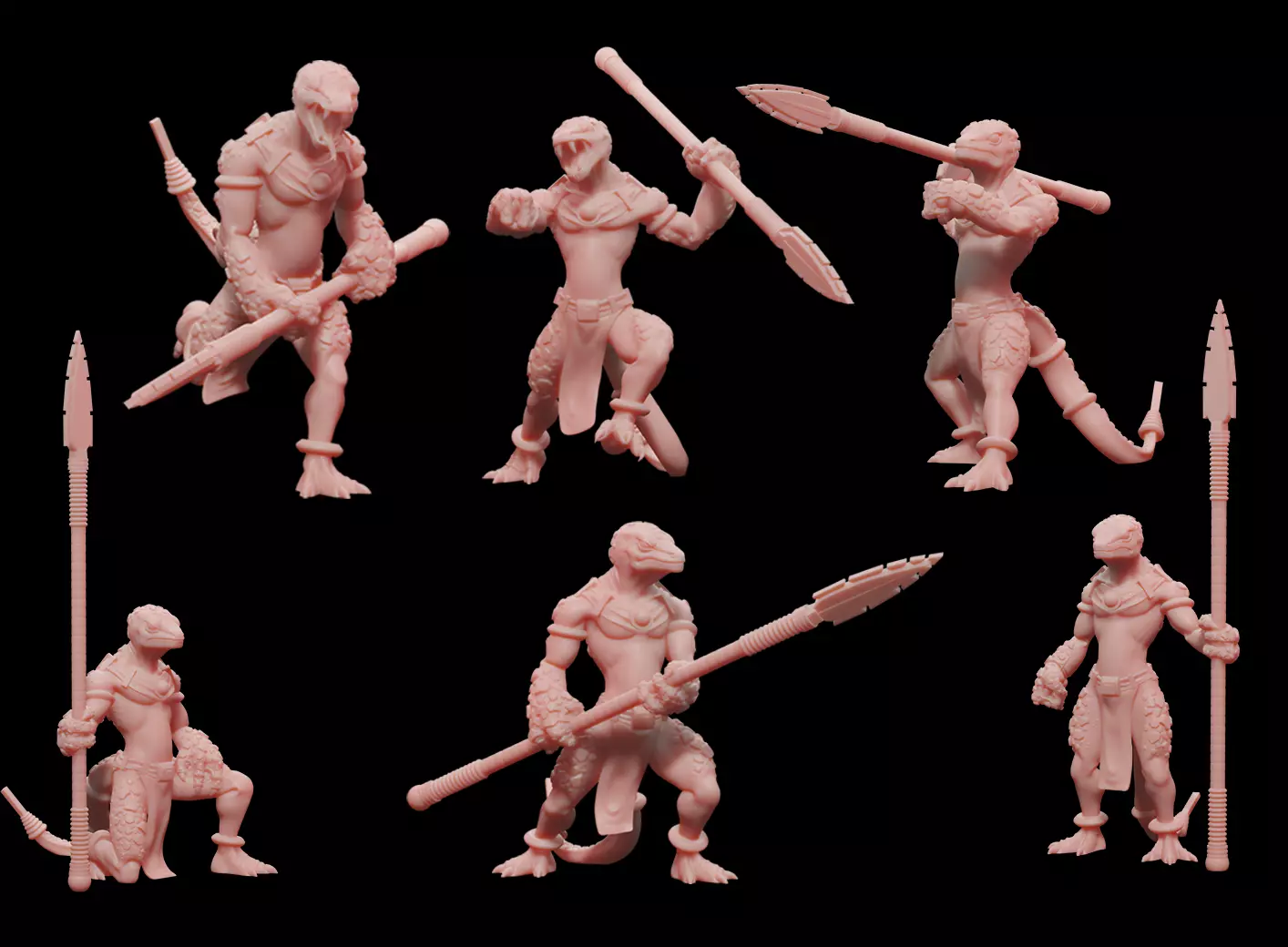 Lizardmen Spear 3D print model_0