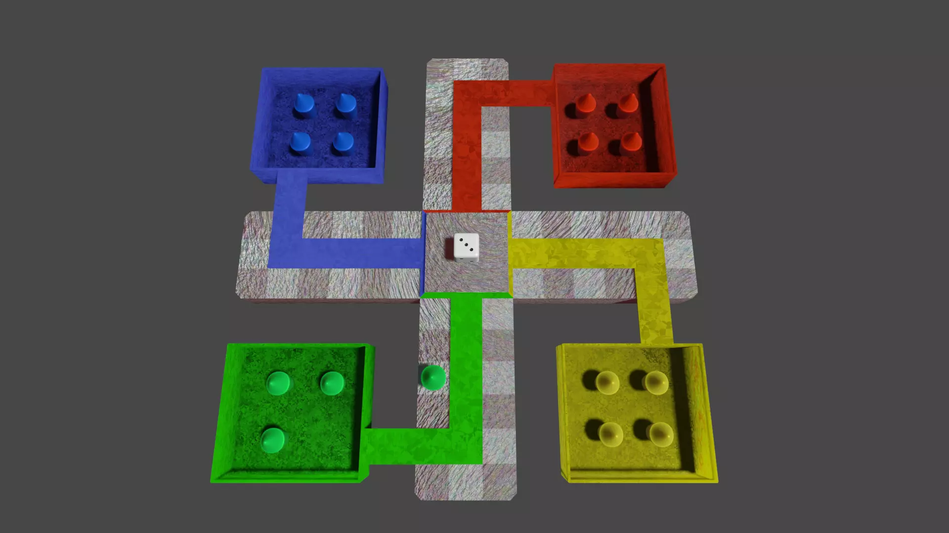 Ludo game assets 3D model