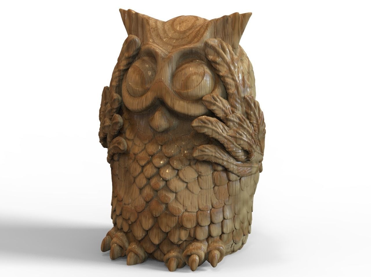 Owl Sculpture 3D print model_1