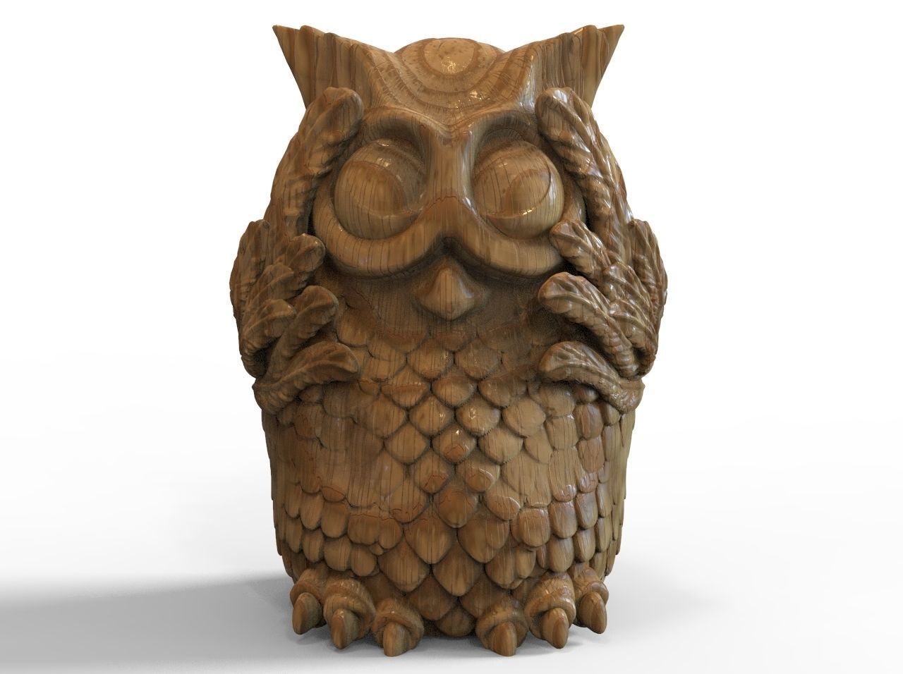 Owl Sculpture 3D print model_2