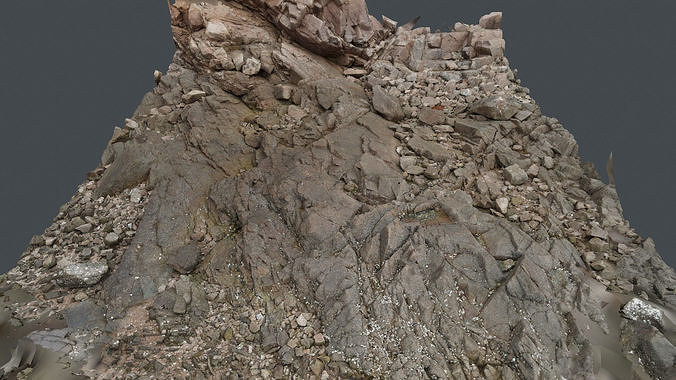 Photoscan Beach Rock 0017 only HighPoly Mesh 16K Texture 3D model