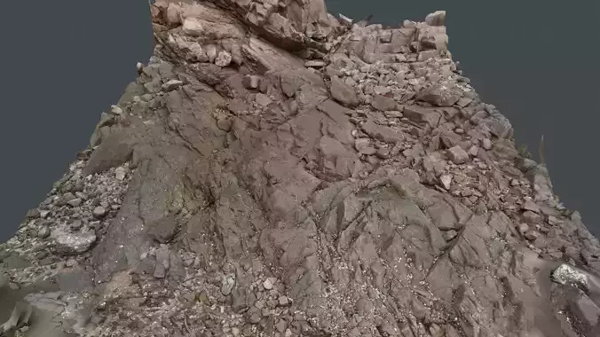Photoscan Beach Rock 0017 only HighPoly Mesh 16K Texture 3D model