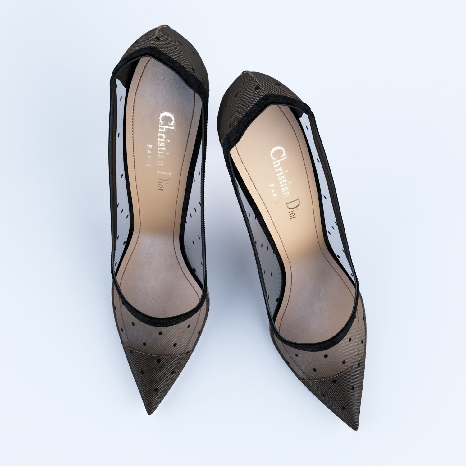 Dior D-Moi Tulle 105mm Pumps 3D model_7