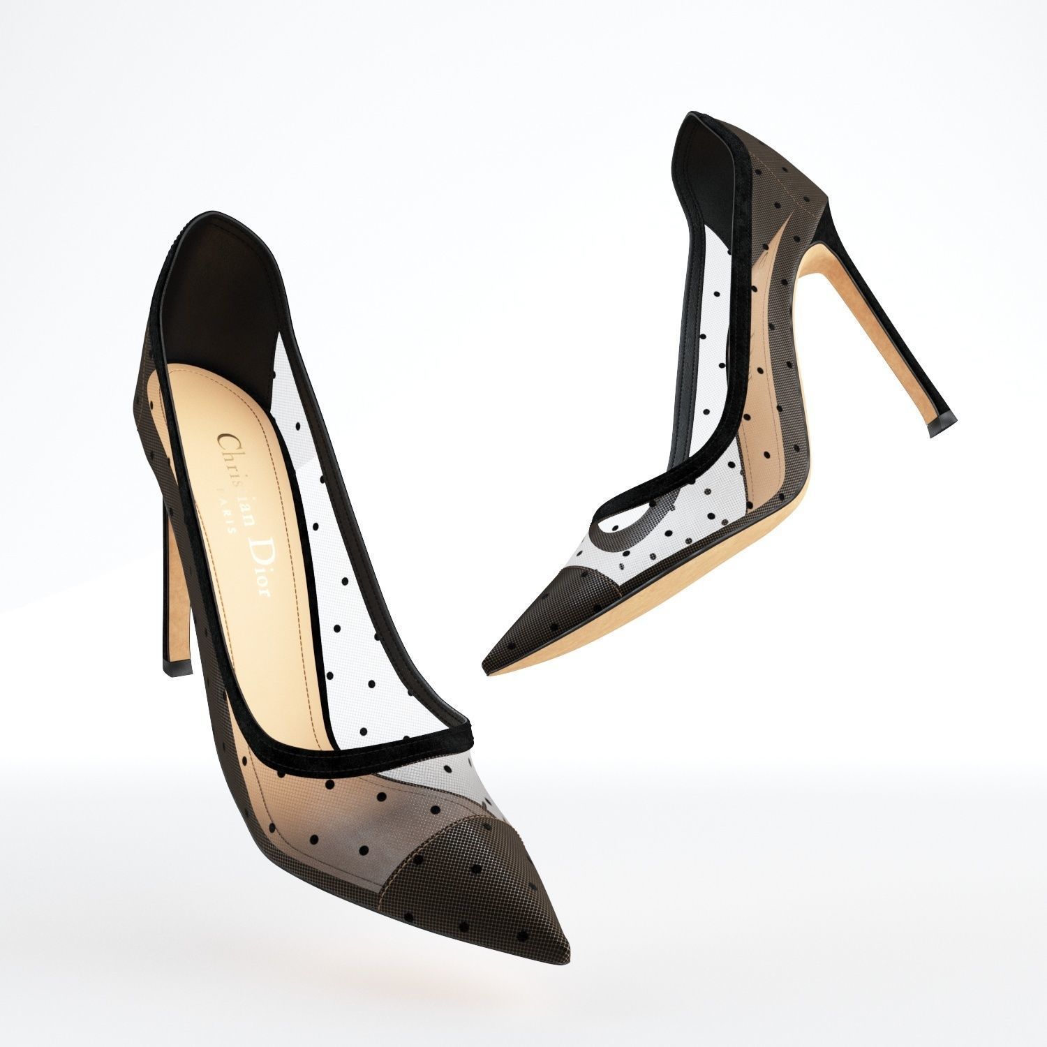 Dior D-Moi Tulle 105mm Pumps 3D model_6