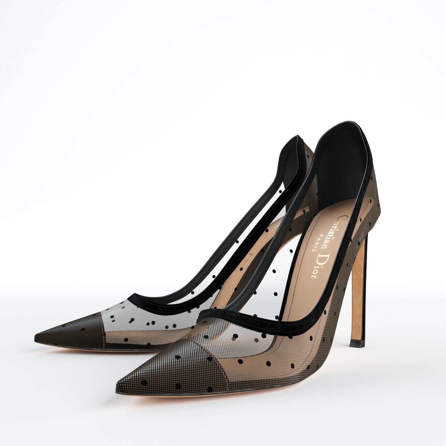 Dior D-Moi Tulle 105mm Pumps 3D model_2