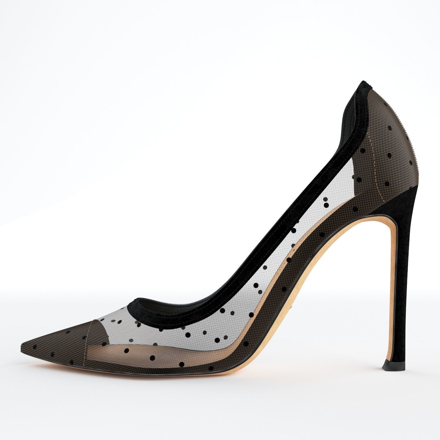 Dior D-Moi Tulle 105mm Pumps 3D model_3