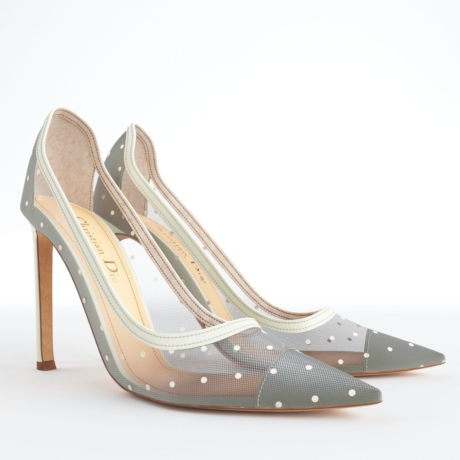 Dior D-Moi Tulle 105mm Pumps 3D model_8