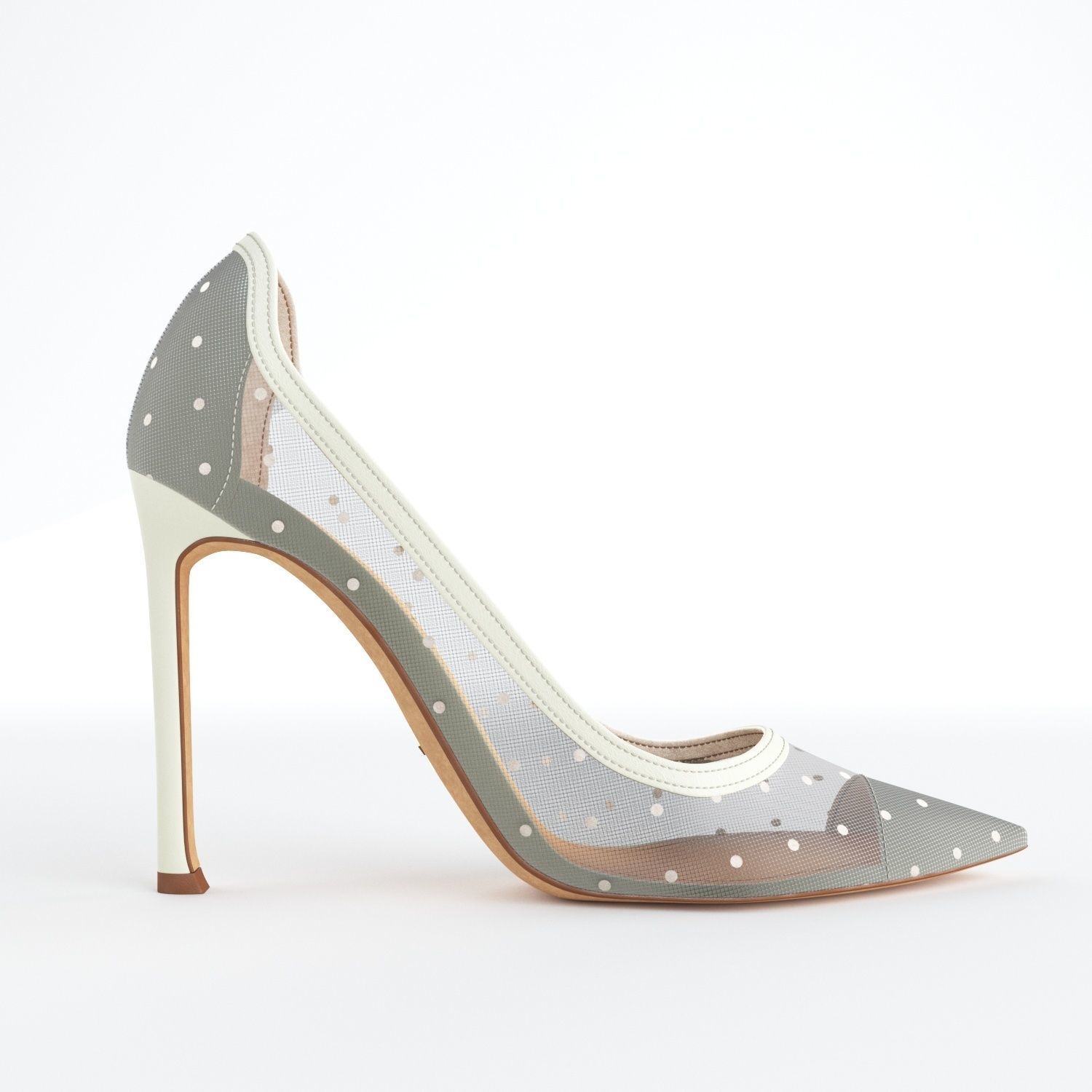 Dior D-Moi Tulle 105mm Pumps 3D model_9