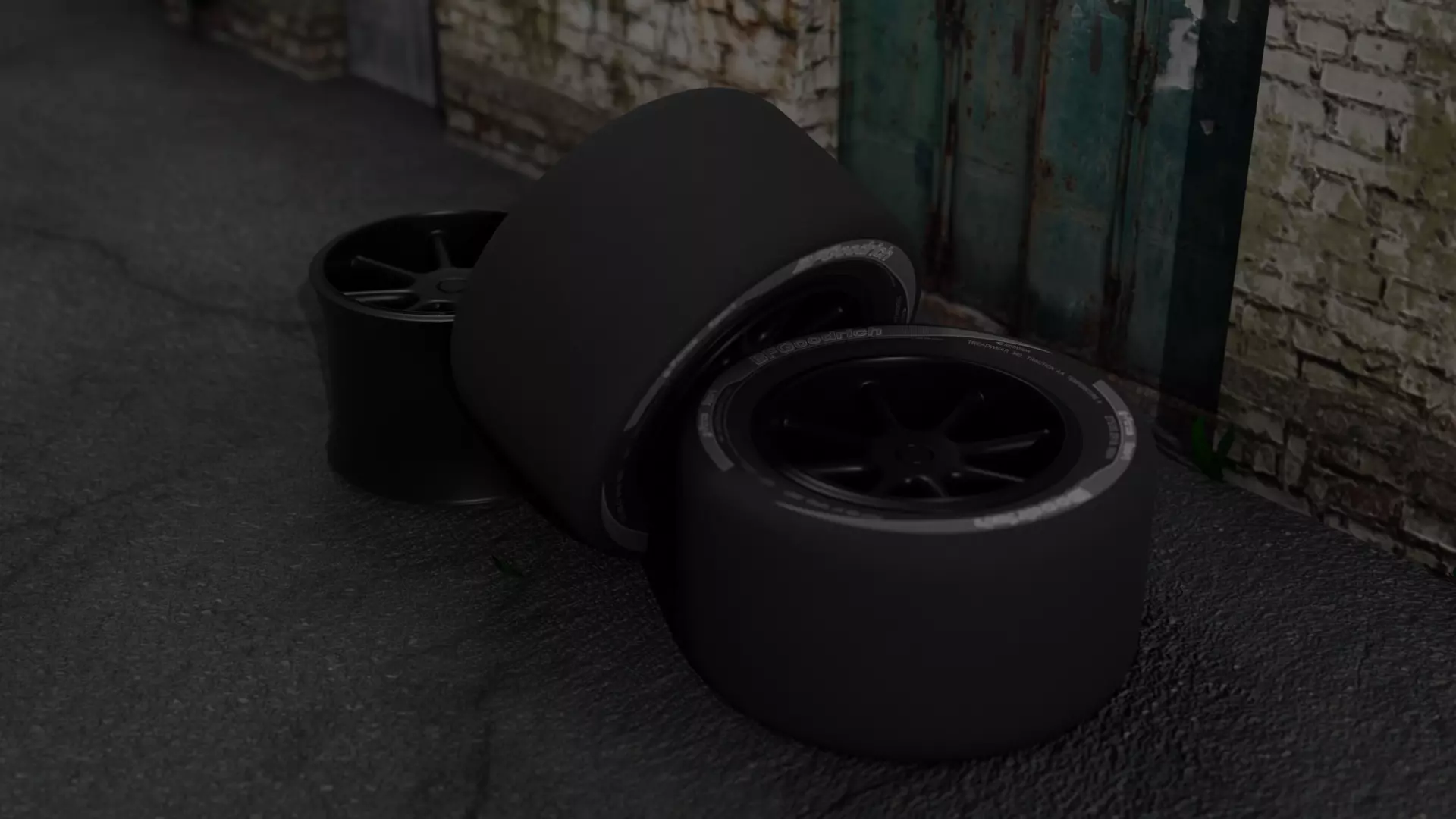 Super Slick Wheel and Tire Game Ready Free low-poly 3D model