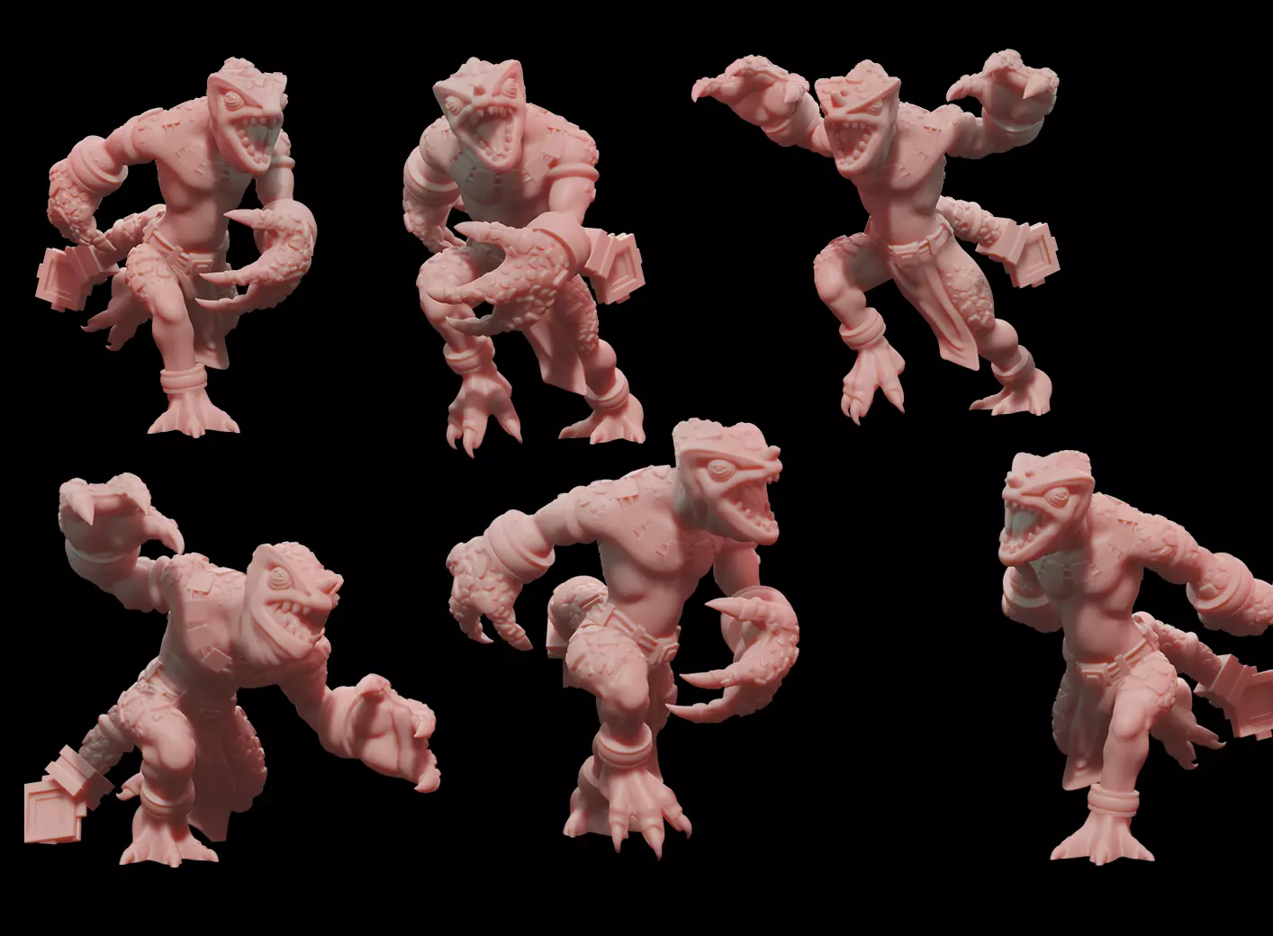 Lizardmen Chameleon 3D print model_0