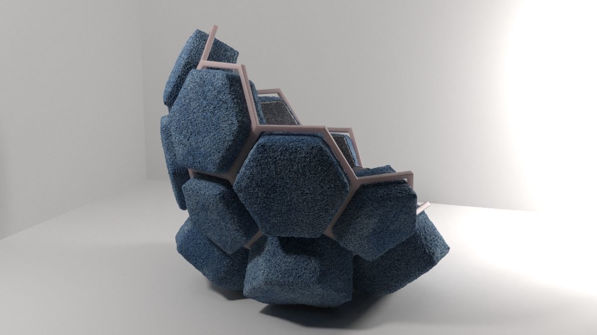 Quartz armchair by CTRL ZAK and Davide Barzaghi 3D model_2