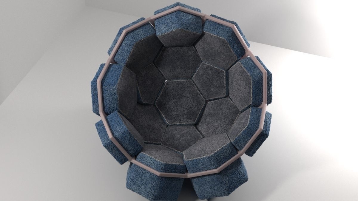 Quartz armchair by CTRL ZAK and Davide Barzaghi 3D model_4