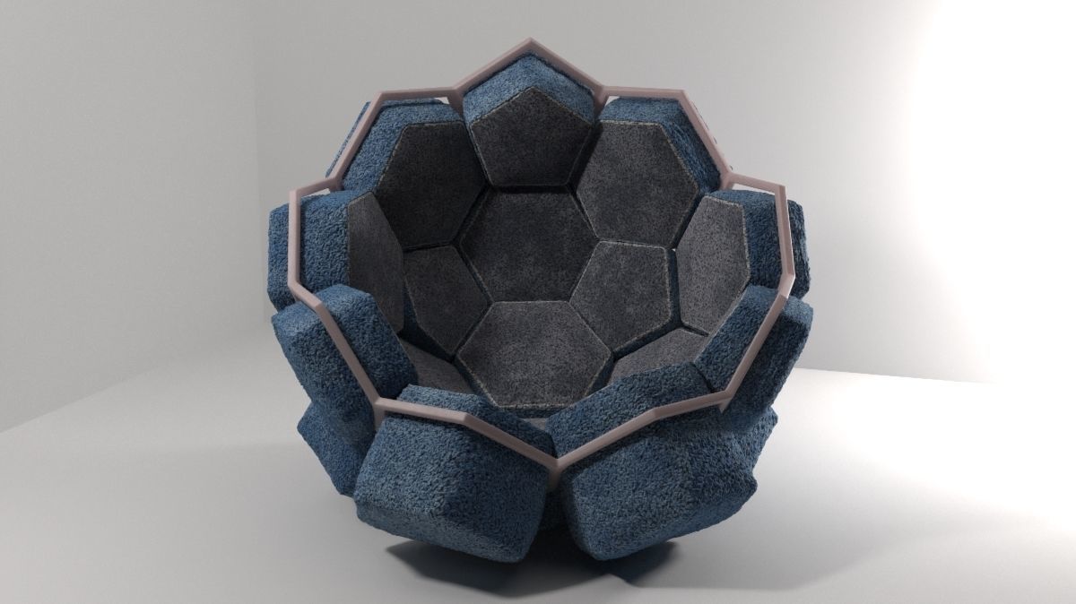 Quartz armchair by CTRL ZAK and Davide Barzaghi 3D model_1