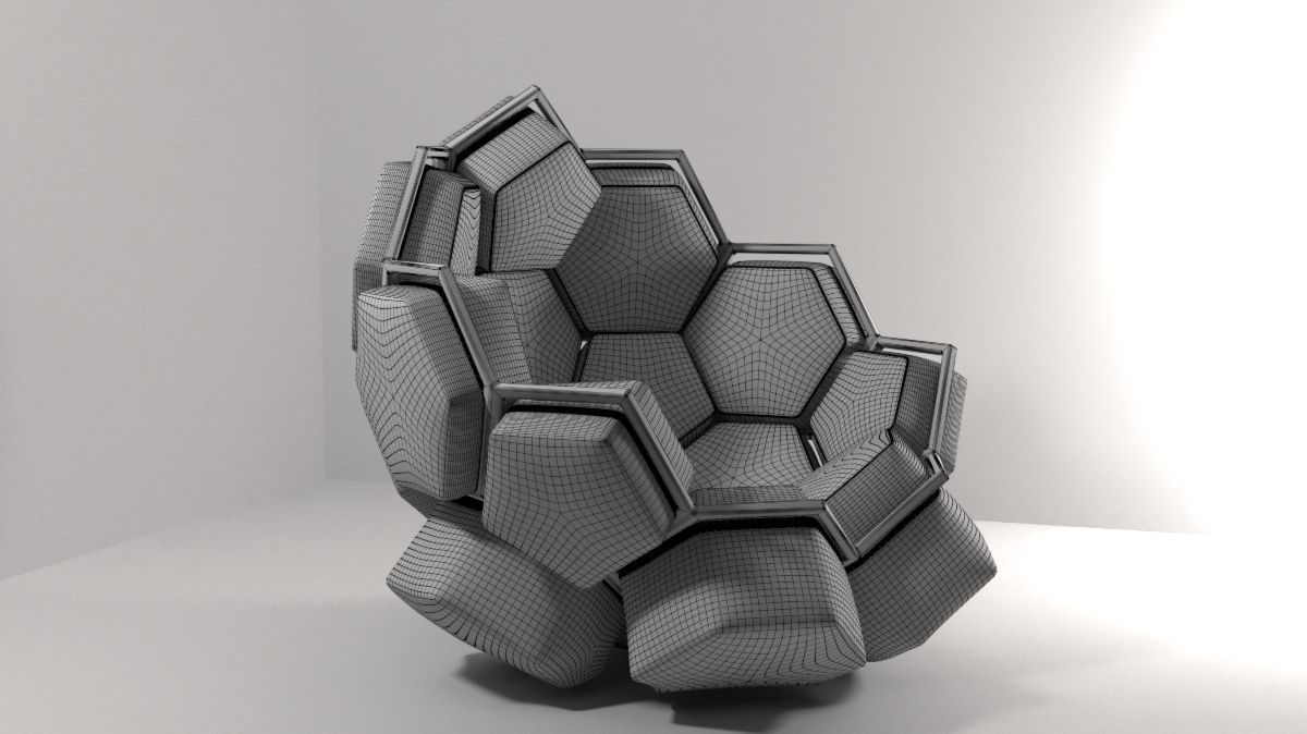 Quartz armchair by CTRL ZAK and Davide Barzaghi 3D model_5