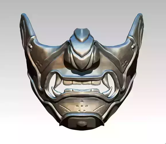 Highpoly Detailed Realistic Ghost of Tsushima Mask Face Covid  3D print model
