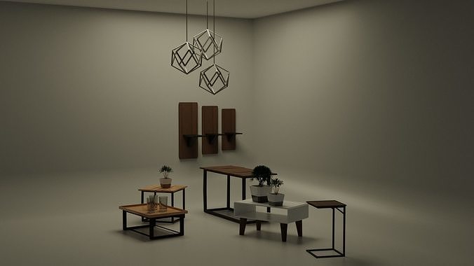 PACKAGE Minimalst Modern Furniture Free 3D model