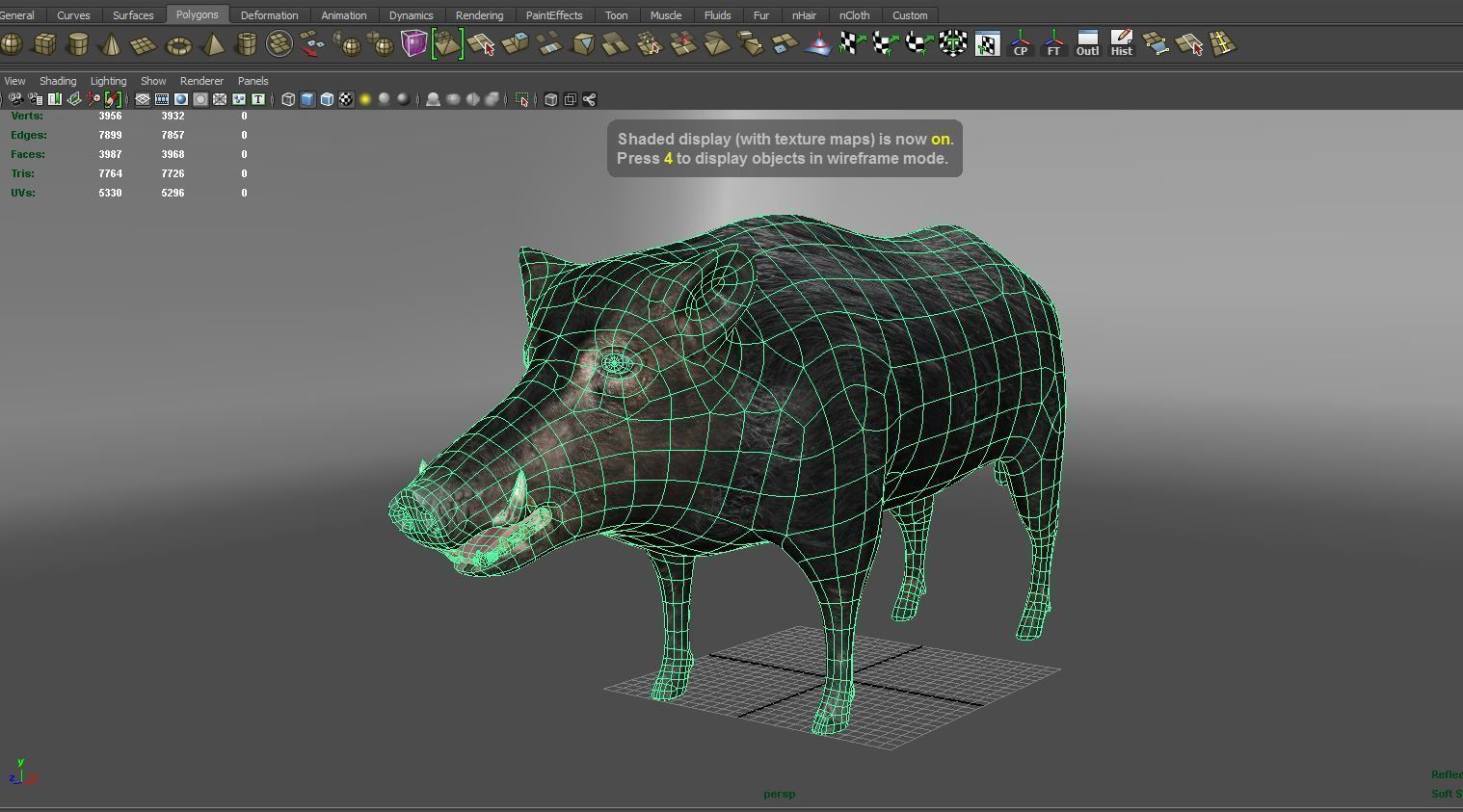 3D Wild Boar 3D Model Low-poly 3D model_16