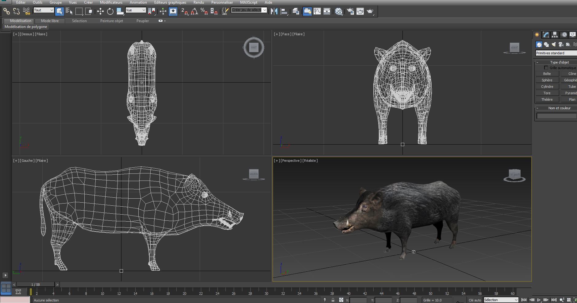 3D Wild Boar 3D Model Low-poly 3D model_21