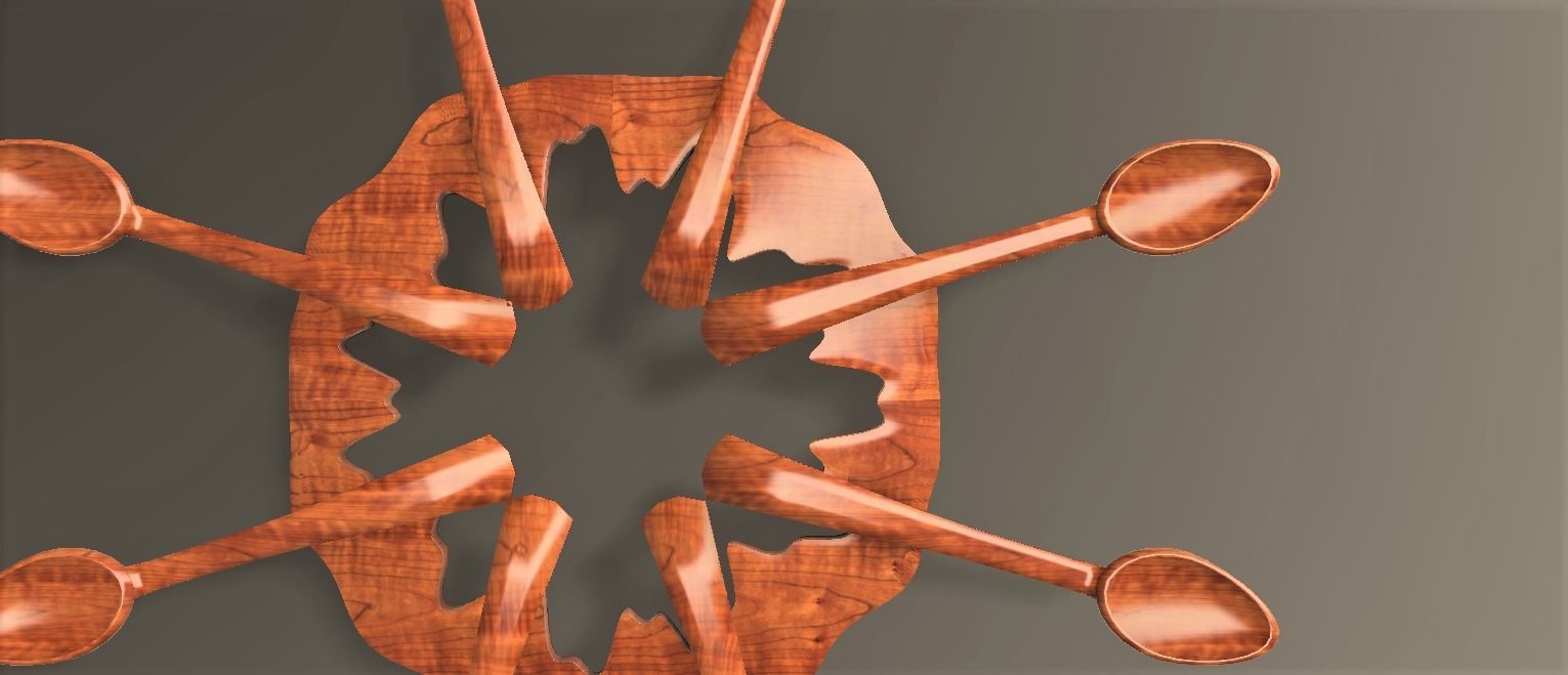 Spoon set Russian style  LS design 3D model_5