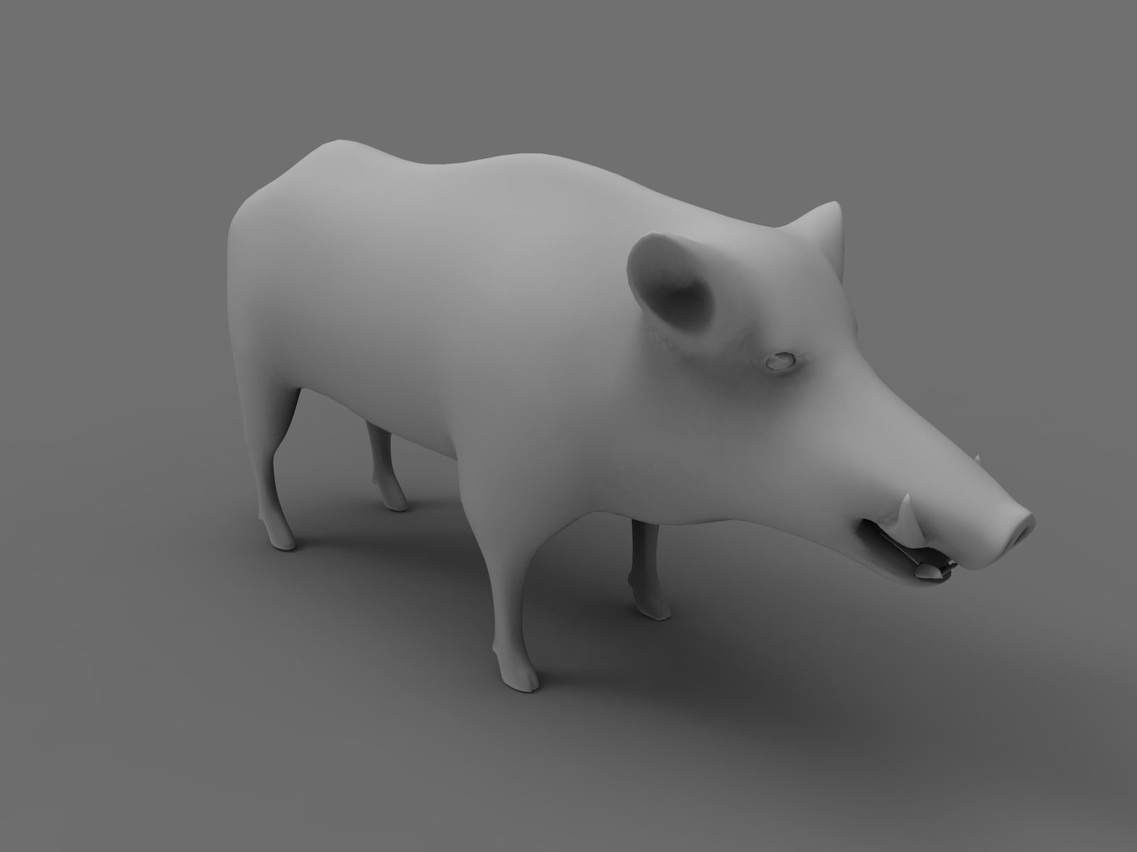 Wild Boar 3D Models game ready low poly model Low-poly 3D model_12