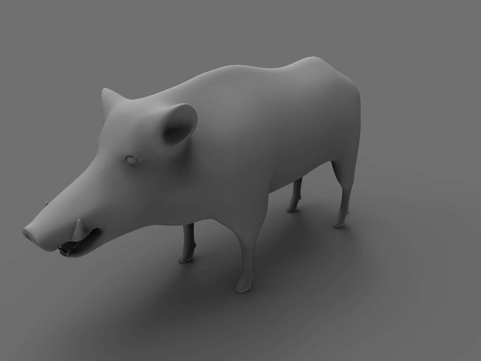 Wild Boar 3D Models game ready low poly model Low-poly 3D model_15